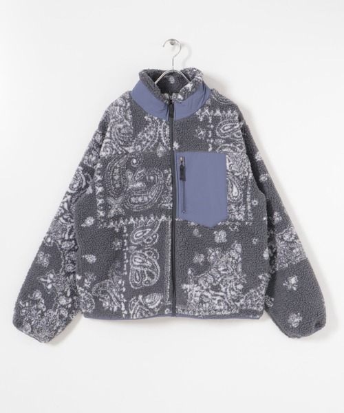 セール】バンダナ柄 ZIP UP ボアブルゾン（ブルゾン）｜ITEMS