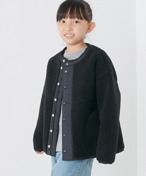OMNES（オムネス）の「キッズボンディングボアジャケット（その他アウター・キッズ・ブラック/アイボリー/キャメル・80/140/100/120）」の3枚目の写真