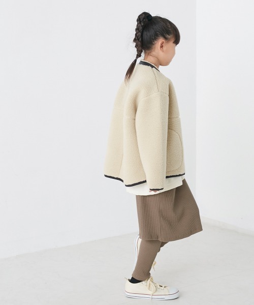 OMNES（オムネス）の「キッズボンディングボアジャケット（その他アウター・キッズ・ブラック/アイボリー/キャメル・80/140/100/120）」の6枚目の写真