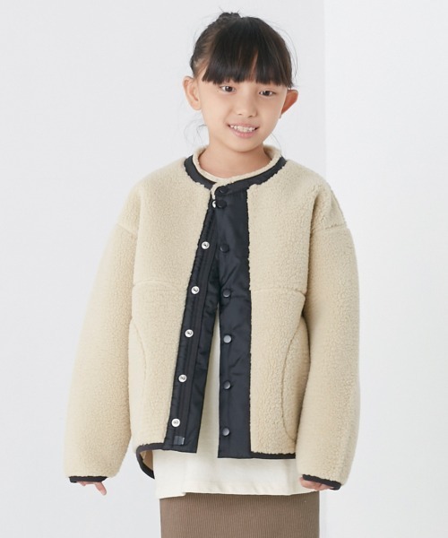 OMNES（オムネス）の「キッズボンディングボアジャケット（その他アウター・キッズ・ブラック/アイボリー/キャメル・80/140/100/120）」の10枚目の写真