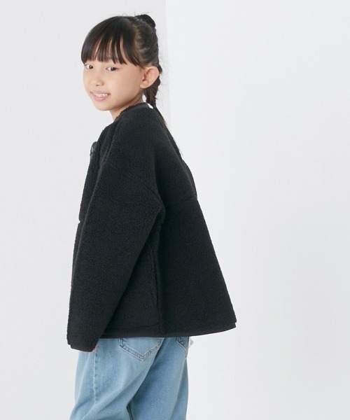 OMNES（オムネス）の「キッズボンディングボアジャケット（その他アウター・キッズ・ブラック/アイボリー/キャメル・80/140/100/120）」の5枚目の写真