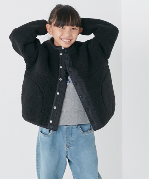 OMNES（オムネス）の「キッズボンディングボアジャケット（その他アウター・キッズ・ブラック/アイボリー/キャメル・80/140/100/120）」の15枚目の写真