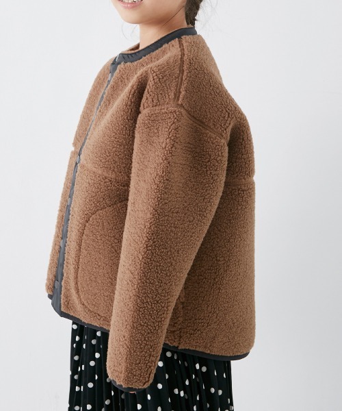 OMNES（オムネス）の「キッズボンディングボアジャケット（その他アウター・キッズ・ブラック/アイボリー/キャメル・80/140/100/120）」の7枚目の写真