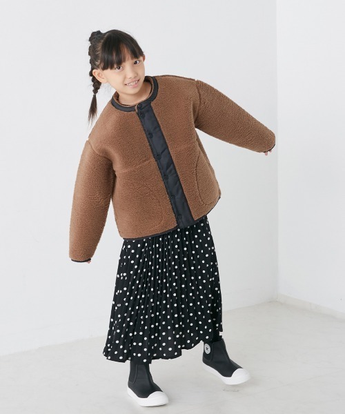 OMNES（オムネス）の「キッズボンディングボアジャケット（その他アウター・キッズ・ブラック/アイボリー/キャメル・80/140/100/120）」の9枚目の写真