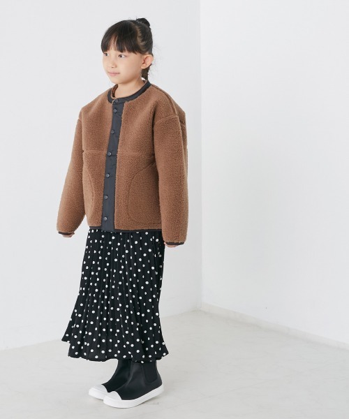 OMNES（オムネス）の「キッズボンディングボアジャケット（その他アウター・キッズ・ブラック/アイボリー/キャメル・80/140/100/120）」の13枚目の写真