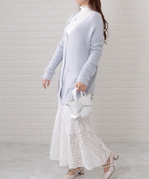 Lace Ladies(レースレディース)の「シャギーニットロングカーディガン(カーディガン/ボレロ・レディース・ピンク/ブラック/グレー・FREE)」の19枚目の写真