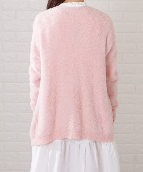 セール】シャギーニットロングカーディガン（カーディガン