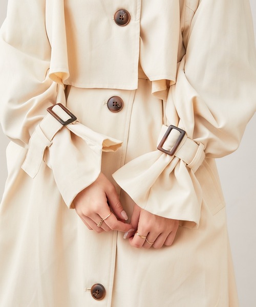 Chico（チコ）の「【REVIVAL/WEB限定】スタンドカラーサイドスリットトレンチコート（トレンチコート・レディース・ベージュ/アイボリー・FREE）」の19枚目の写真