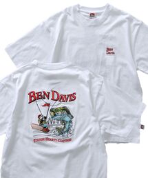 NAVAL | 【BEN DAVIS(ベンデイビス)】FISHING EMB TEE /  フィッシング 刺繍 胸ワンポイント Tシャツ(Tシャツ/カットソー)