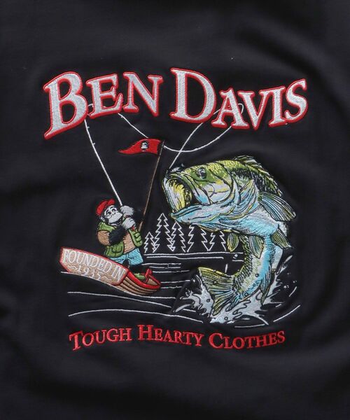 NAVAL（ナバル）の「【BEN DAVIS(ベンデイビス)】FISHING EMB TEE /  フィッシング 刺繍 胸ワンポイント Tシャツ（Tシャツ/カットソー・メンズ・ブラック/カーキ/ホワイト・MEDIUM/LARGE/X-LARGE）」の7枚目の写真