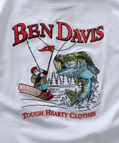 NAVAL（ナバル）の「【BEN DAVIS(ベンデイビス)】FISHING EMB TEE /  フィッシング 刺繍 胸ワンポイント Tシャツ（Tシャツ/カットソー・メンズ・ブラック/カーキ/ホワイト・MEDIUM/LARGE/X-LARGE）」の11枚目の写真