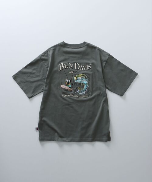 NAVAL（ナバル）の「【BEN DAVIS(ベンデイビス)】FISHING EMB TEE /  フィッシング 刺繍 胸ワンポイント Tシャツ（Tシャツ/カットソー・メンズ・ブラック/カーキ/ホワイト・MEDIUM/LARGE/X-LARGE）」の14枚目の写真