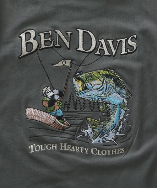 NAVAL（ナバル）の「【BEN DAVIS(ベンデイビス)】FISHING EMB TEE /  フィッシング 刺繍 胸ワンポイント Tシャツ（Tシャツ/カットソー・メンズ・ブラック/カーキ/ホワイト・MEDIUM/LARGE/X-LARGE）」の15枚目の写真