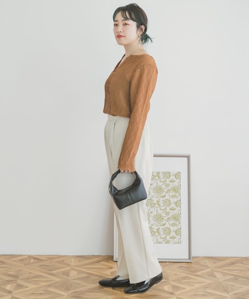 ITEMS URBANRESEARCH（アイテムズ アーバンリサーチ）の「ウォッシャブルストレートパンツ（スラックス・レディース・ブラック/ラベンダー/アイボリー・SMALL/MEDIUM）」の9枚目の写真