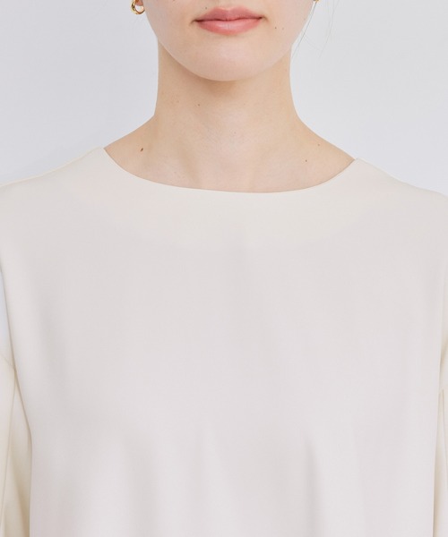 ROPE'（ロペ）の「【洗える】【troisiemechaco（トロワズィエムチャコ）】パール付きフレアセットアップパンツ/セレモニー対応（つなぎ/オールインワン・レディース・ホワイト/ホワイト系その他/ブラック・38）」の14枚目の写真