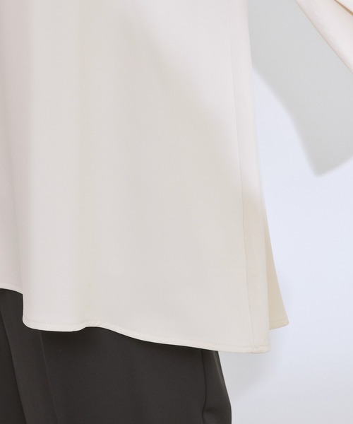 ROPE'（ロペ）の「【洗える】【troisiemechaco（トロワズィエムチャコ）】パール付きフレアセットアップパンツ/セレモニー対応（つなぎ/オールインワン・レディース・ホワイト/ホワイト系その他/ブラック・38）」の17枚目の写真