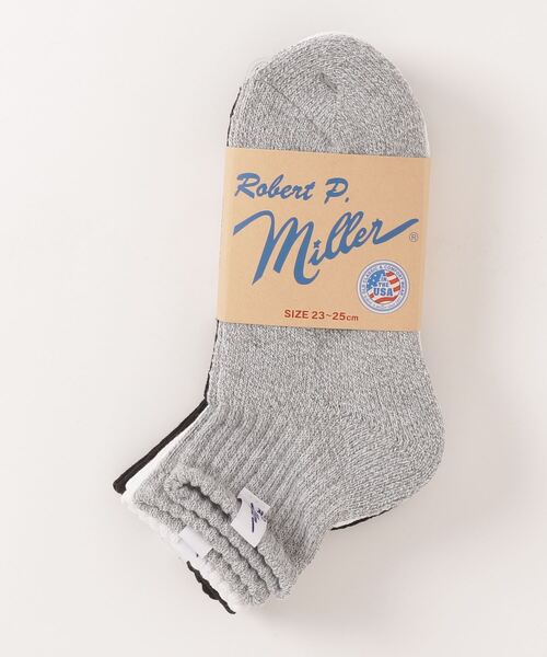 MILLER（ミラー）の「【Robert P. Miller】ロバート・ピー・ミラー 綿混クォーター丈ソックス 3Pセット 靴下 311C 338C（ソックス/靴下・メンズ・ホワイト/ブラック/グレー/その他/マルチ・FREE/S）」の5枚目の写真