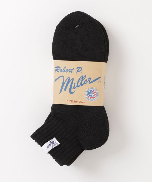 MILLER（ミラー）の「【Robert P. Miller】ロバート・ピー・ミラー 綿混クォーター丈ソックス 3Pセット 靴下 311C 338C（ソックス/靴下・メンズ・ホワイト/ブラック/グレー/その他/マルチ・FREE/S）」の2枚目の写真