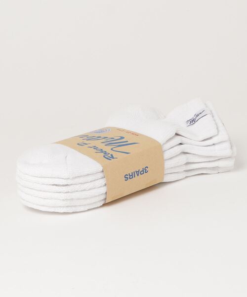 MILLER（ミラー）の「【Robert P. Miller】ロバート・ピー・ミラー 綿混クォーター丈ソックス 3Pセット 靴下 311C 338C（ソックス/靴下・メンズ・ホワイト/ブラック/グレー/その他/マルチ・FREE/S）」の7枚目の写真