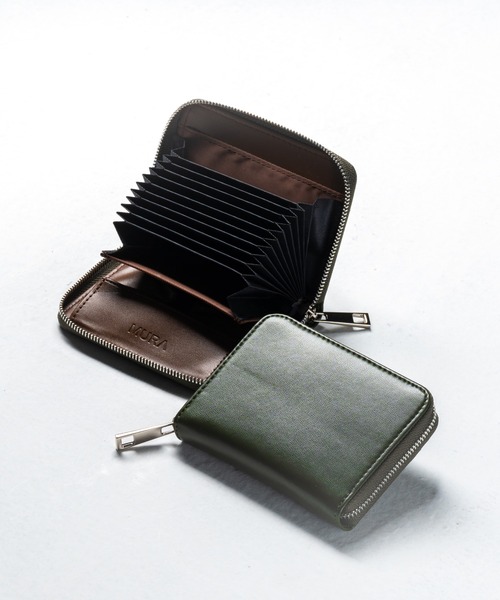 MURA（ムラ）の「リサイクルPU(合成皮革) スキミング防止 コンパクトミニ財布（財布・メンズ・ブラウン/グリーン/ネイビー/ブラック・FREE）」の4枚目の写真
