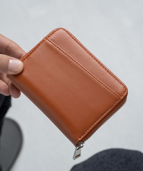 MURA（ムラ）の「リサイクルPU(合成皮革) スキミング防止 コンパクトミニ財布（財布・メンズ・ブラウン/グリーン/ネイビー/ブラック・FREE）」の9枚目の写真