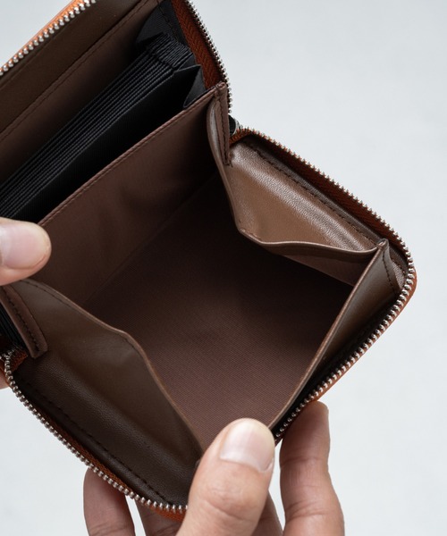 MURA（ムラ）の「リサイクルPU(合成皮革) スキミング防止 コンパクトミニ財布（財布・メンズ・ブラウン/グリーン/ネイビー/ブラック・FREE）」の16枚目の写真