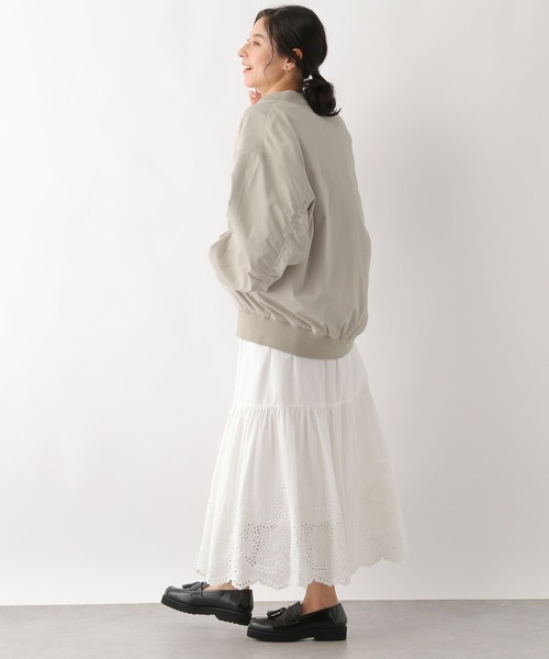 LEPSIM（レプシィム）の「MA-1ブルゾン　163915（ブルゾン・レディース・ブラック/カーキ/グレイッシュベージュ・FREE）」の14枚目の写真