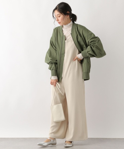 LEPSIM（レプシィム）の「MA-1ブルゾン　163915（ブルゾン・レディース・ブラック/カーキ/グレイッシュベージュ・FREE）」の4枚目の写真