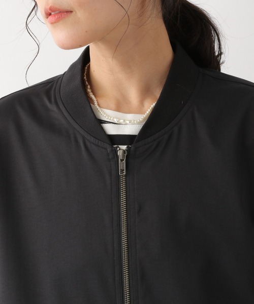 LEPSIM（レプシィム）の「MA-1ブルゾン　163915（ブルゾン・レディース・ブラック/カーキ/グレイッシュベージュ・FREE）」の12枚目の写真