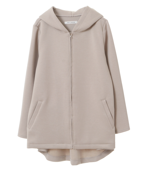 SOFFITTO（ソフィット）の「ダンボールポンチバックフレアパーカー(取り扱い店舗限定)（パーカー・レディース・ブラック/ミント/グレイッシュベージュ/オリーブ/杢グレー・FREE）」の4枚目の写真