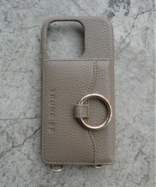TRUNC（トランクエイティーエイト）の「【iPhone13/13PRO】Shoulder Strap  iPhone Card Case"（スマホケース/カバー・レディース・ブラック/アイボリー/グレイッシュベージュ・FREE）」の4枚目の写真