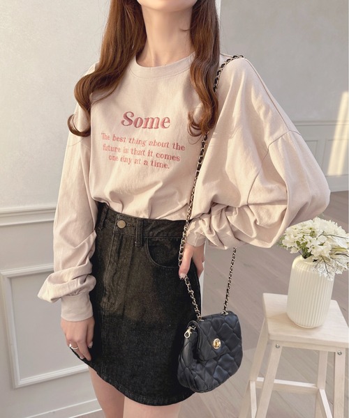 apres jour(アプレジュール)の「きらきら刺繍ロンT【ZOZOTOWN限定アイテム】(Tシャツ/カットソー・レディース・ホワイト/ライトピンク/ネイビー/オフホワイト・X-LARGE/フリー)」の18枚目の写真