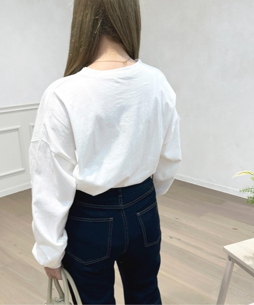 apres jour(アプレジュール)の「きらきら刺繍ロンT【ZOZOTOWN限定アイテム】(Tシャツ/カットソー・レディース・ホワイト/ライトピンク/ネイビー/オフホワイト・X-LARGE/フリー)」の21枚目の写真