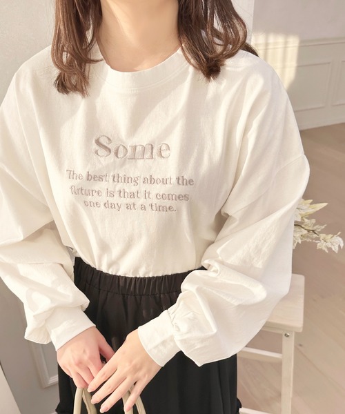 apres jour(アプレジュール)の「きらきら刺繍ロンT【ZOZOTOWN限定アイテム】(Tシャツ/カットソー・レディース・ホワイト/ライトピンク/ネイビー/オフホワイト・X-LARGE/フリー)」の20枚目の写真