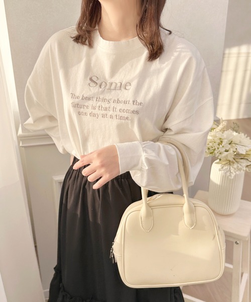 apres jour(アプレジュール)の「きらきら刺繍ロンT【ZOZOTOWN限定アイテム】(Tシャツ/カットソー・レディース・ホワイト/ライトピンク/ネイビー/オフホワイト・X-LARGE/フリー)」の9枚目の写真