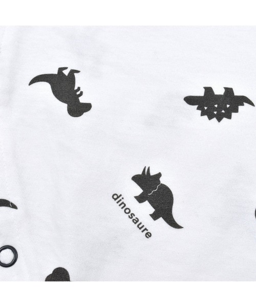 birthday party（バースデイパーティー）の「birthdayparty/【お揃い】天竺恐竜プリントボディミニ(70~80cm)（ロンパース・キッズ・ホワイト系その他/グリーン系その他・70/80）」の12枚目の写真