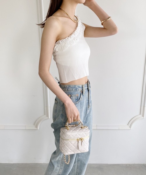 yuue' ( wear )（ユーイ）の「アシンメトリータンクトップ（タンクトップ・レディース・ブラック/ホワイト・FREE）」の7枚目の写真