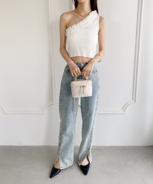 yuue' ( wear )（ユーイ）の「アシンメトリータンクトップ（タンクトップ・レディース・ブラック/ホワイト・FREE）」の8枚目の写真