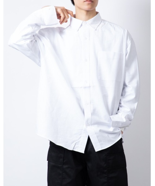 Beno（ビーノ）の「TCオックス ワイドシルエット BDシャツ（シャツ/ブラウス・メンズ・サックスブルー/ブラック/ホワイト・M/L）」の2枚目の写真