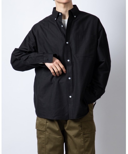 Beno（ビーノ）の「TCオックス ワイドシルエット BDシャツ（シャツ/ブラウス・メンズ・サックスブルー/ブラック/ホワイト・M/L）」の7枚目の写真