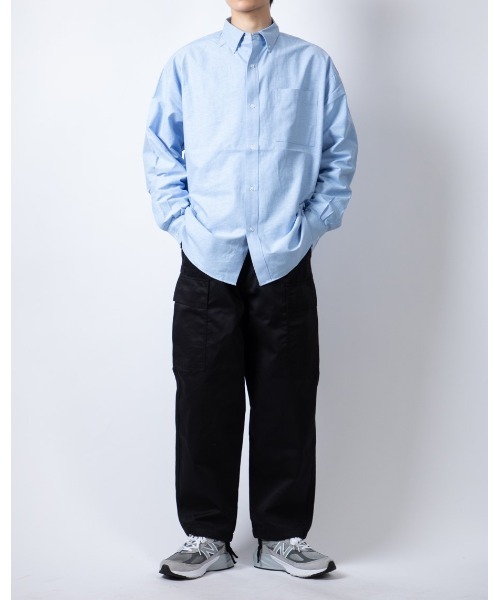 Beno（ビーノ）の「TCオックス ワイドシルエット BDシャツ（シャツ/ブラウス・メンズ・サックスブルー/ブラック/ホワイト・M/L）」の11枚目の写真