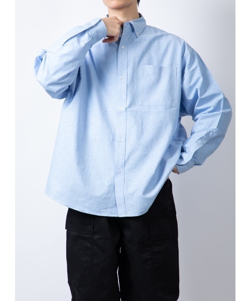 Beno（ビーノ）の「TCオックス ワイドシルエット BDシャツ（シャツ/ブラウス・メンズ・サックスブルー/ブラック/ホワイト・M/L）」の14枚目の写真