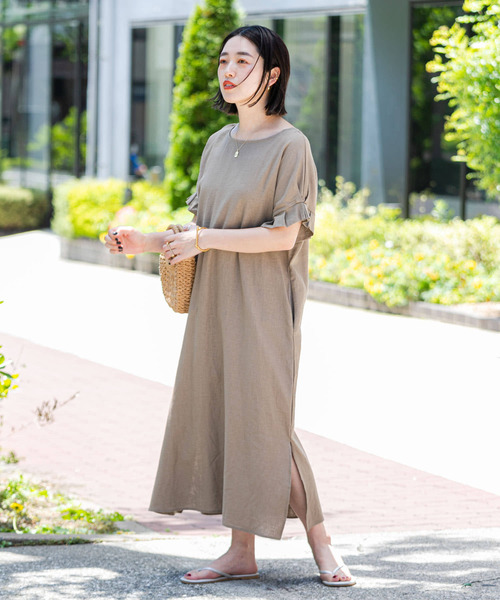 URBANRESEARCH タックシャツワンピースFREE オレンジ URBANRESEARCH タックシャツワンピースFREE オレンジ