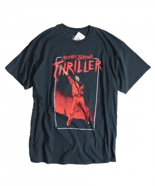 THRIFTY LOOK(スリフティールック)の「THRIFTY LOOK/スリフティールック THRIFTY'MICHAEL JACKSON'TEE(Tシャツ/カットソー・メンズ・ブラック系2/ブラック/ブラック系その他3・LARGE/X-LARGE/XX-LARGE/MEDIUM)」の1枚目の写真