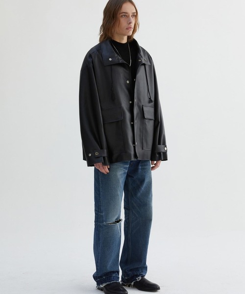 V2(ブイツー)の「【UNISEX】V2/8097 レザージャケット 2193491(ライダースジャケット・メンズ・ブラック・MEDIUM/LARGE)」の3枚目の写真