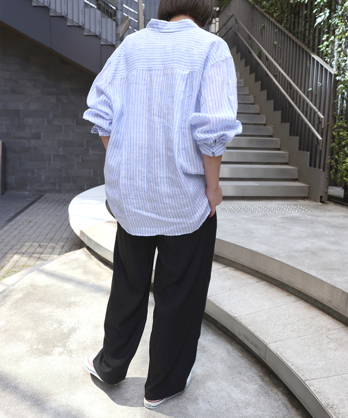ベルパンツ・B 12オンスホワイトデニムのワイドパンツ/ITEM