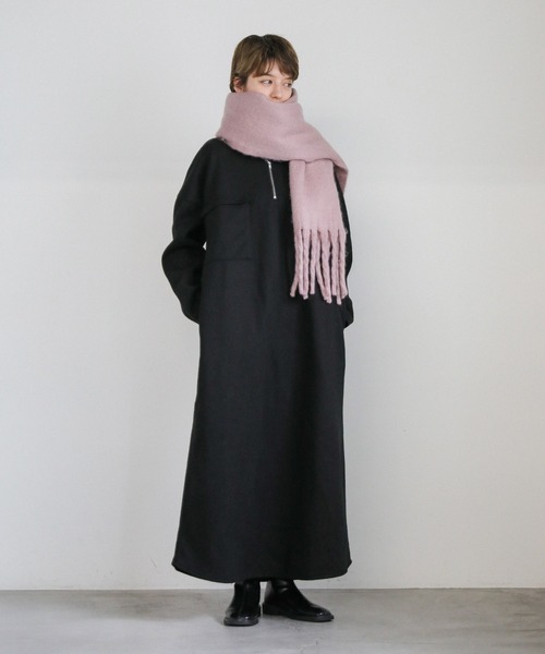 select MOCA(セレクトモカ)の「【7色展開】ボリュームフリンジシャギーマフラー(マフラー・レディース・チャコールグレー/モカ/ロイヤルブルー/アイボリー/ブラック/スモークピンク/レッド/ライトグレー・FREE)」の11枚目の写真