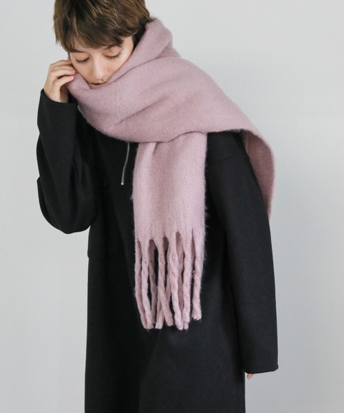 select MOCA(セレクトモカ)の「【7色展開】ボリュームフリンジシャギーマフラー(マフラー・レディース・チャコールグレー/モカ/ロイヤルブルー/アイボリー/ブラック/スモークピンク/レッド/ライトグレー・FREE)」の22枚目の写真