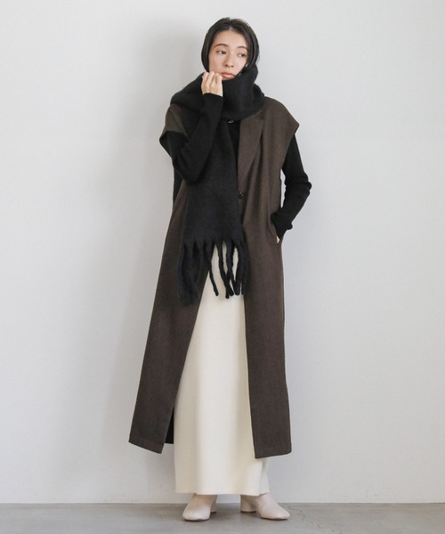 select MOCA(セレクトモカ)の「【7色展開】ボリュームフリンジシャギーマフラー(マフラー・レディース・チャコールグレー/モカ/ロイヤルブルー/アイボリー/ブラック/スモークピンク/レッド/ライトグレー・FREE)」の14枚目の写真