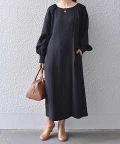 セール】Curensology(カレンソロジー)/ウールバンドカラーワンピース